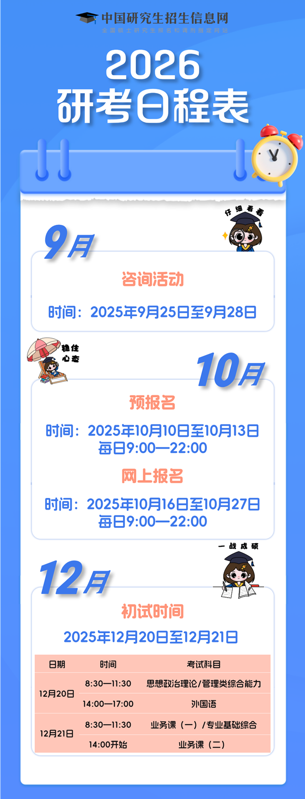 2026年全國研究生考試時(shí)間 2026年全國研究生考試時(shí)間